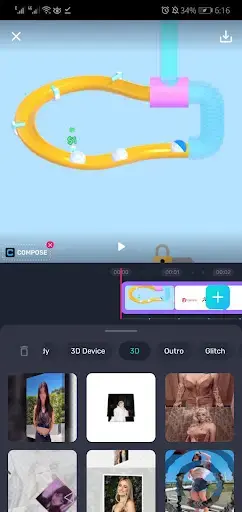 Screenshot of Compose Music Video Editor