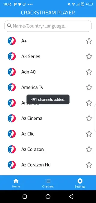 Screenshot of Crackstream Android
