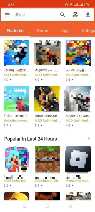 Screenshot of dFAST Game