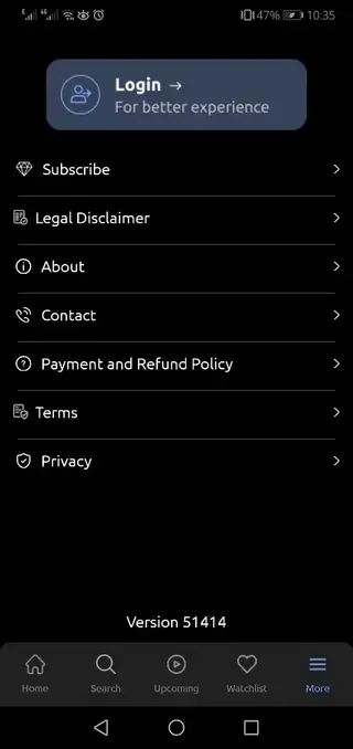Screenhot of Digi Movie Plex App