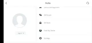 Screenshot of DJI Fly App