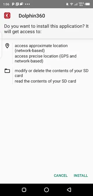 Screenhot of Dolphin 360 App