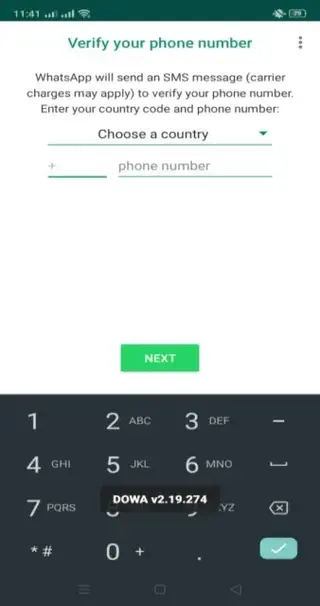 Screenshot of Dowa WhatsApp