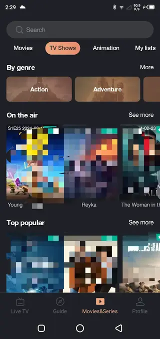Screenshot of Duna TV App