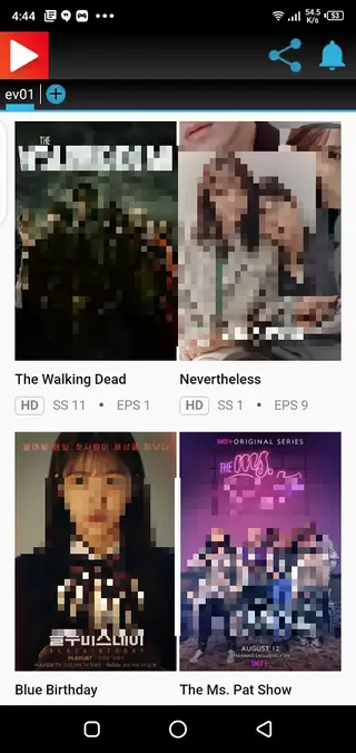 Screenshot of EV01.to Android