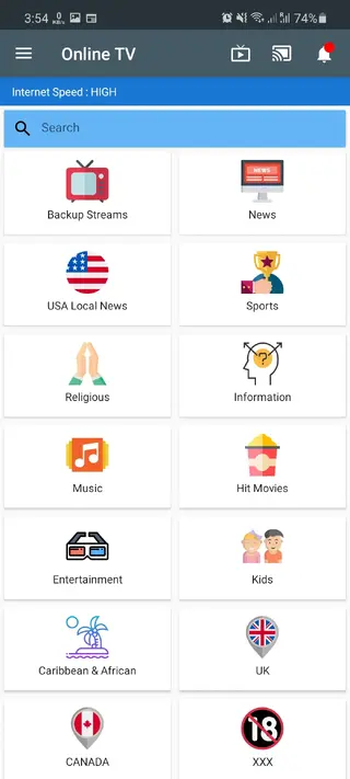 Screenshot of Exodus Live TV Apk