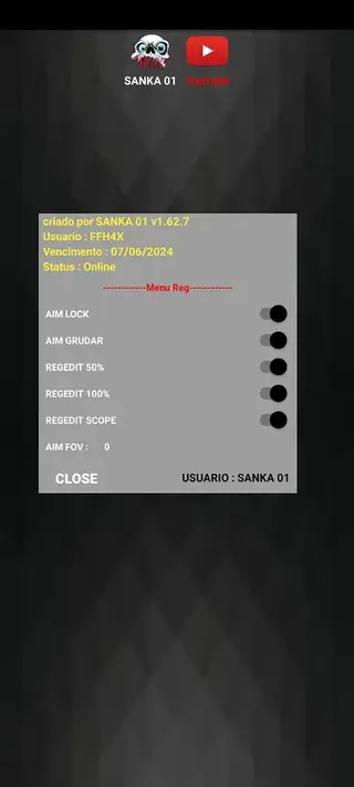 Screenshot of FFH4X Regedit FF