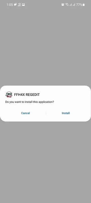 Screenshot of FFH4X Regedit