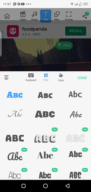 Screenshot of Filmr App