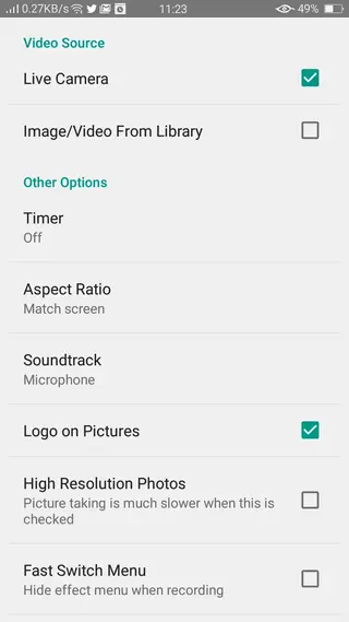 Screenshots of Flash Warning App