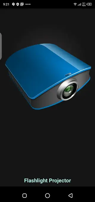 Screenshot of Flashlight Video Projector App 2021