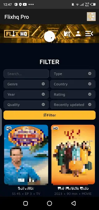 Screenshot Of Flixhq Pro