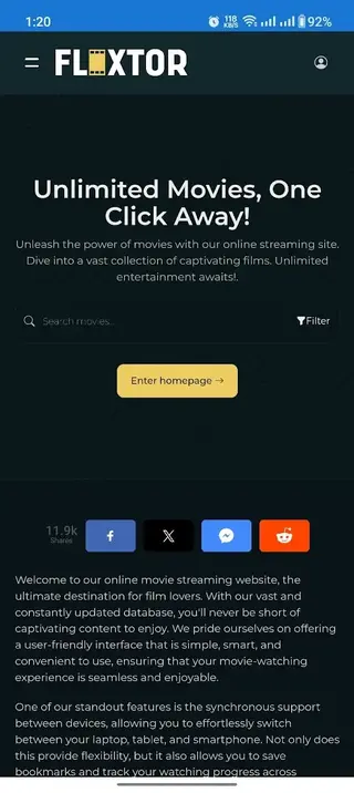 Screenshot of Flixtor.ID App