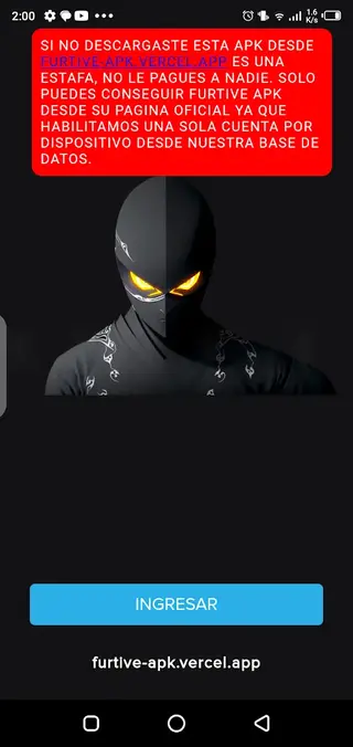 Screenshot of Furtive Android