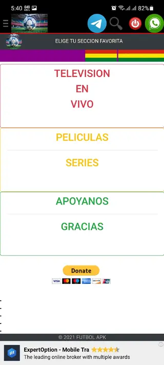 Screenshot of Futbolig App