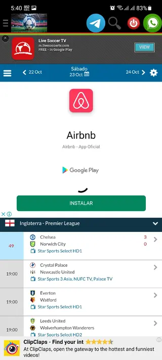 Screenshot of Futbolig