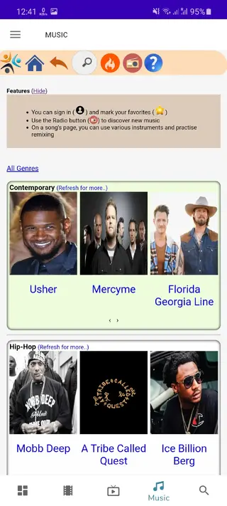 Screenshot of FzMovies App
