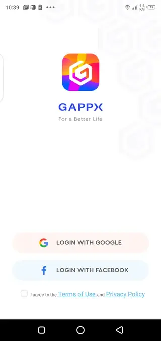 Screenshot of Gappx Android