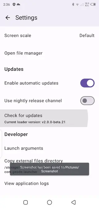 Screenshot of Geode Apk