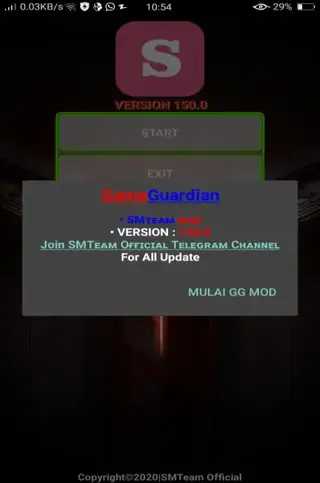 Screenshot of GG Smteam