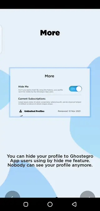 Screenshot of Ghostegro App