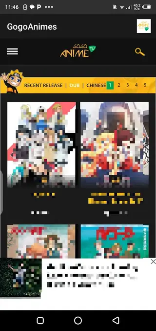 Screemshot Of GogoAnimes Apk