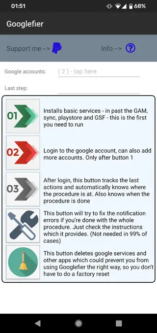 screenshot of Googlefier App Download