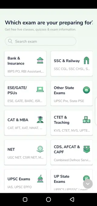 Screenshot of GradeUp App