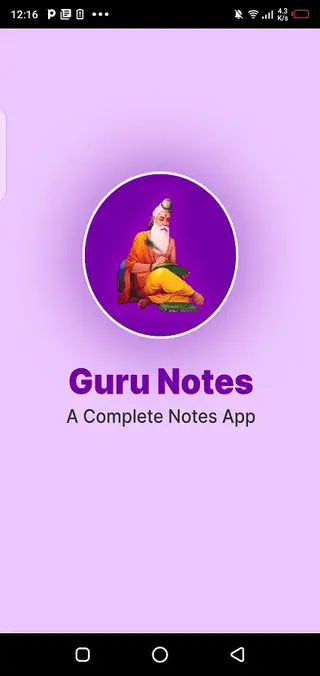 Screenshot of Guru Notes Android