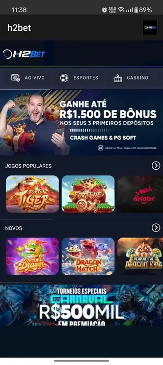 Screenshot of H2Bet App