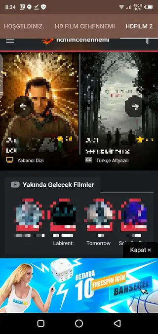 Screenshot of HDFilmCehennemi App
