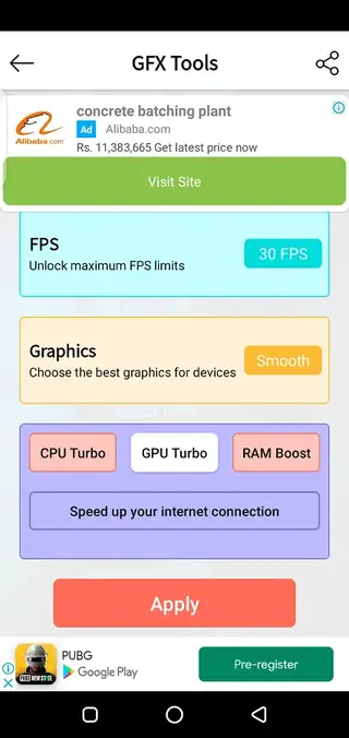 Screeenshot of Headshot GFX Tool Android