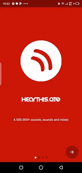 Screenshot of Hearthis Android