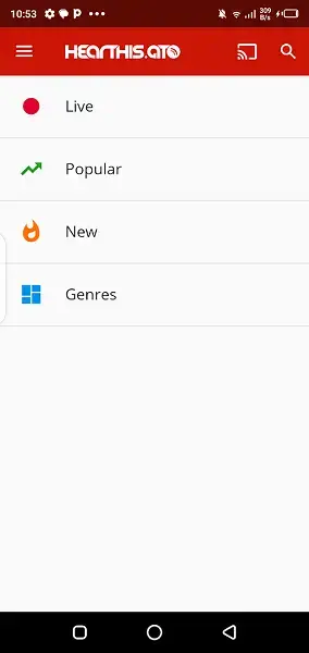 Screenshot of Hearthis App