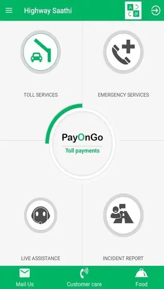 Screenshot of Highway Saathi App