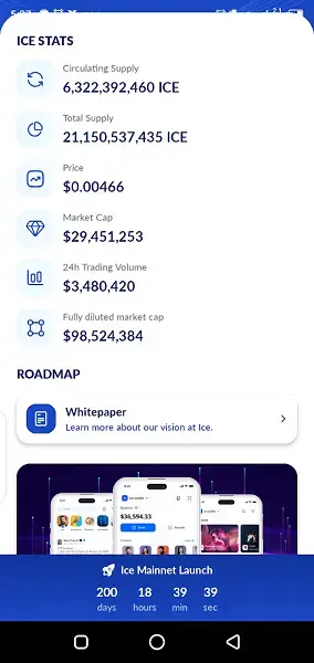Screenshot of Ice Crypto