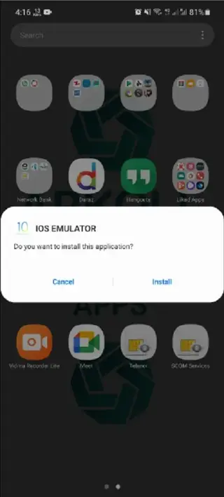 Screenshot of iEMU