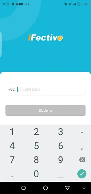 Screenshot of iFectivo App