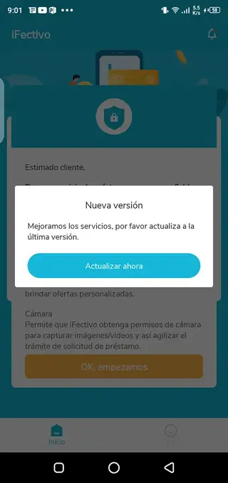 Screenshot of iFectivo