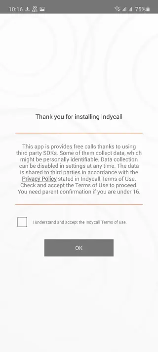 Screenshot of Indycall Mod Apk