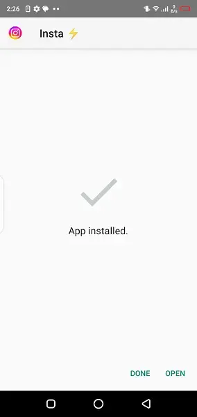 Screenshot of Instagram Thunder App