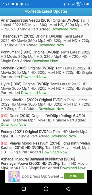 Screenshot of Isaimini Apk