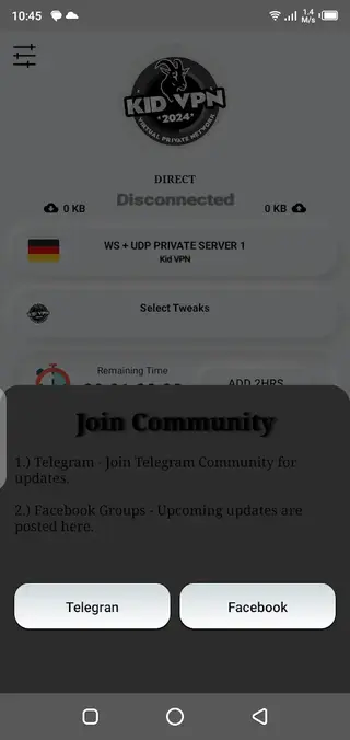 Screenshot of Kid VPN App