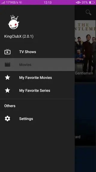 Screenshot of King Club X App