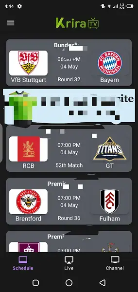 Screenshot of Krira TV Apk