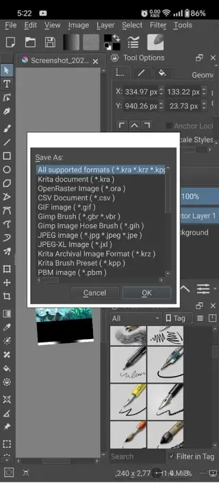 Screenshot of Krita TV Download
