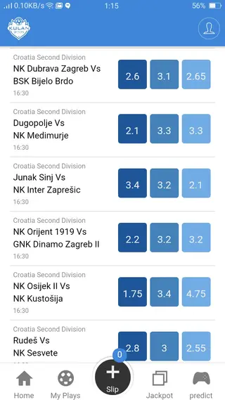 Screenshot of Kulan Sports App