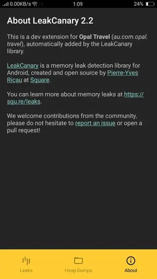 Screenshot of Leaks App