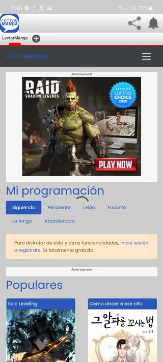 Screenshot of Lectormanga Apk