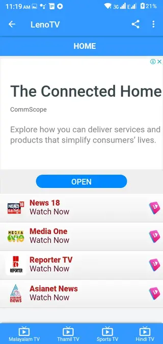 Screenshot of Leno TV